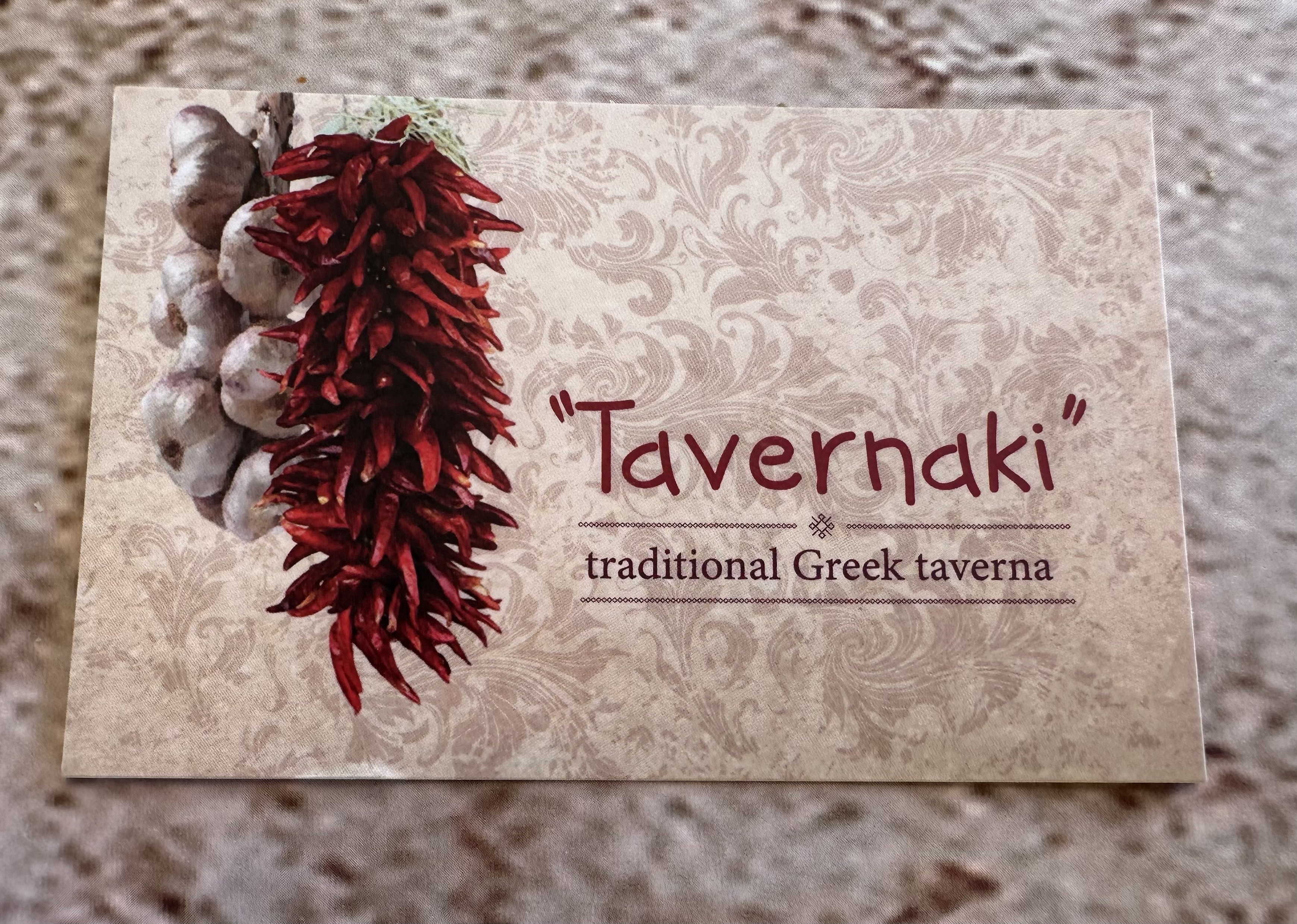 Tavernaki, traditional taverna